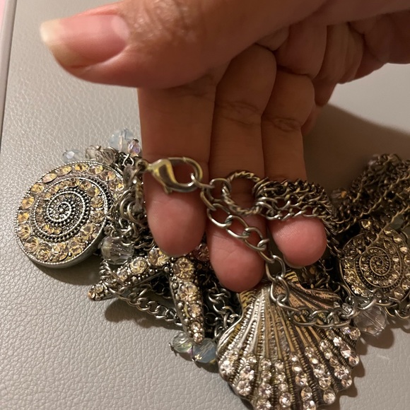 Aldo collar fashion jewelry silver seashell starfish necklace - Picture 6 of 7